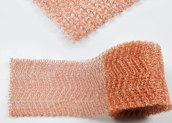 幅30-50cm 0.23mm Knitted Copper Wire Mesh For Industrial Use
