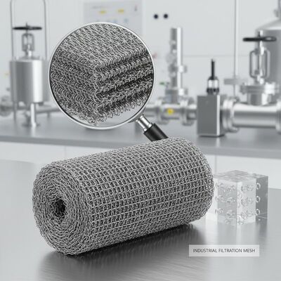 柔軟な 20*60mm 圧縮ニットワイヤーメッシュは、産業用途で優れた濾過と構造安定性を提供します