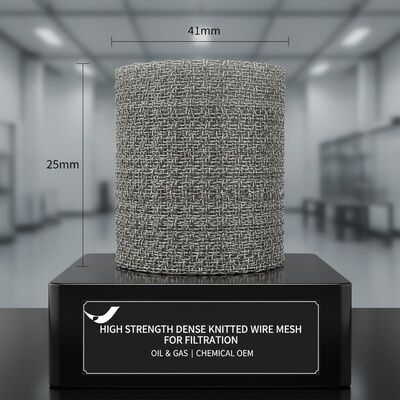 石油ガスおよび化学ろ過 OEM 用から生産される高力密な 35*41*25.6mm 編まれた金網