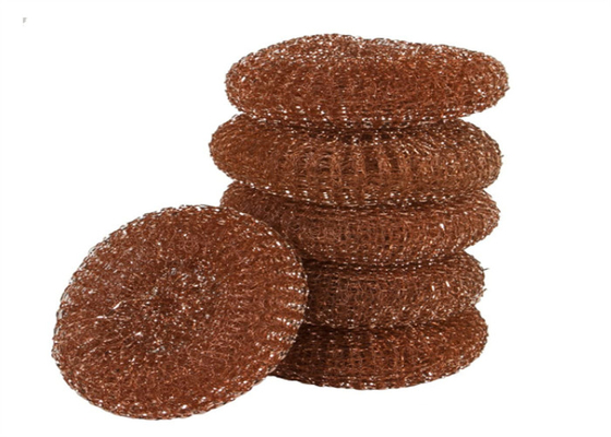 ZTの黄色い銅の皿のスクラバー90gは堅い台所道具のためにカスタマイズした