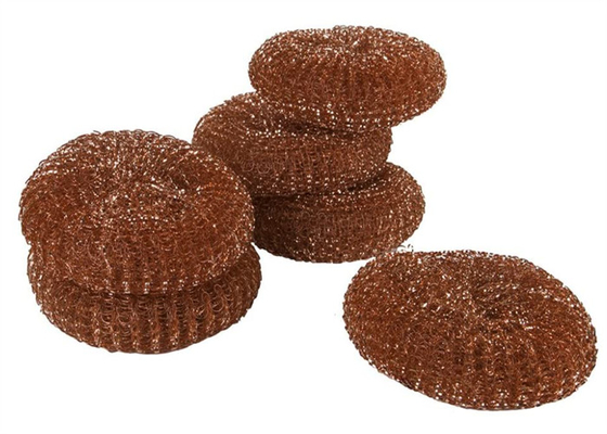 ZTの黄色い銅の皿のスクラバー90gは堅い台所道具のためにカスタマイズした